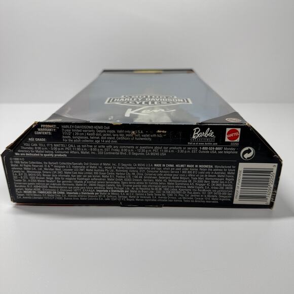 NIB • Harley Davidson Motorcycle's Ken Barbie Doll
# 22255 Rare Sealed 1998 - Picture 8 of 11